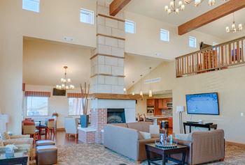 Resident lounge with entertainment kitchen